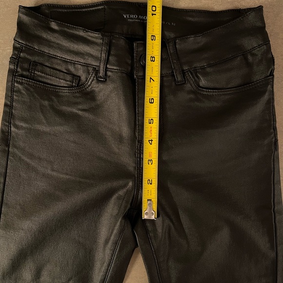 Vero Moda-VMSeven-Smooth coated pant-Slim fit-Size XS-Style#10138972-Black - Picture 14 of 16